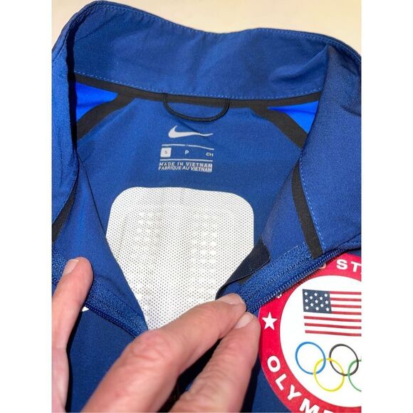 Nike Flex Womens S Olympic Team USA Running Jacket Lightweight Blue Reflective A - Picture 4 of 7